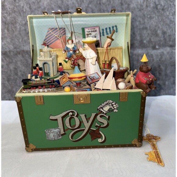 Vintage Enesco Precious Moments Toy Chest. Working.